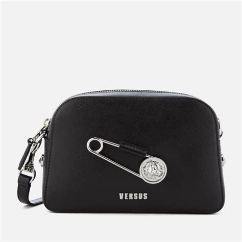 Versus versace safety pin leather bag Black ref.20760